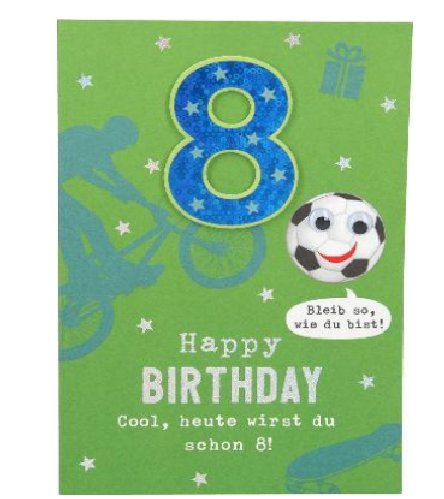 Karte zum 8.Geburtstag f�r Jungen
