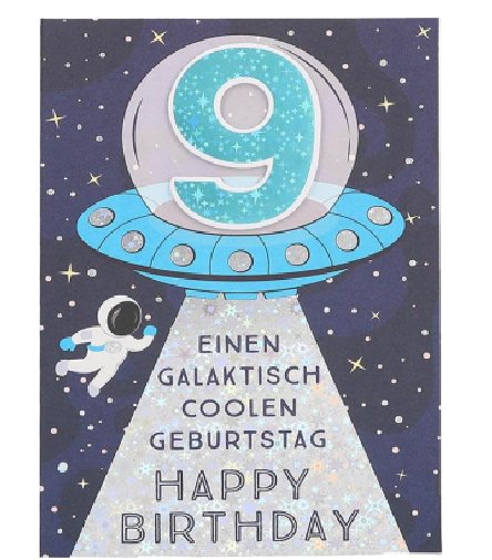 Karte zum 9.Geburtstag f�r Jungen