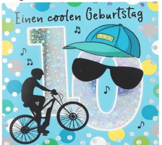 Musikkarte zum 10.Geburtstag