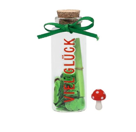 Geschenkglschen mit Botschaft, grn