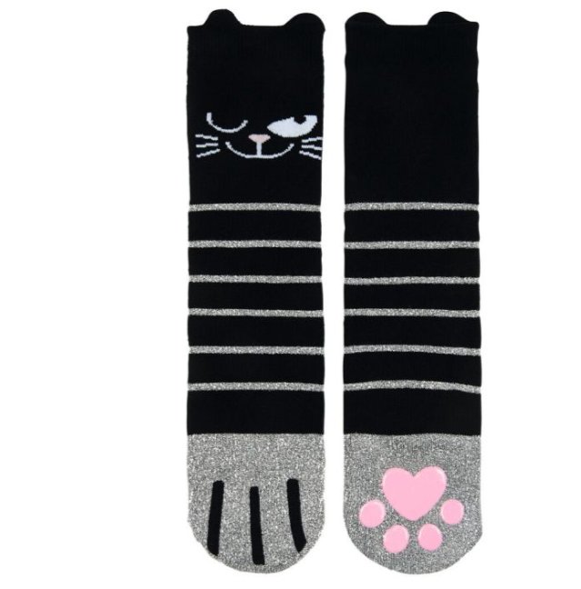 Ed, the Cat Glitzersocken