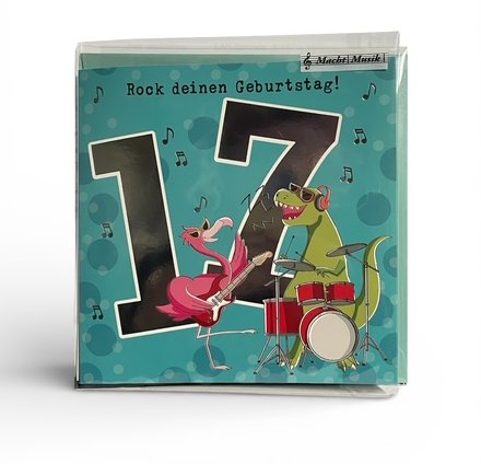 Musikkarte zum 17.Geburtstag