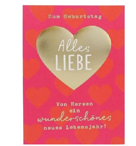 Karte zum Geburtstag - Alles Liebe