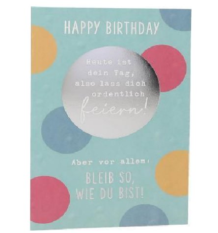 Karte zum Geburtstag - Happy