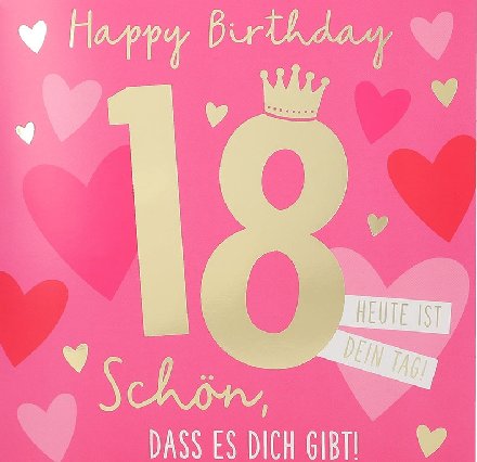 Musikkarte zum 18.Geburtstag