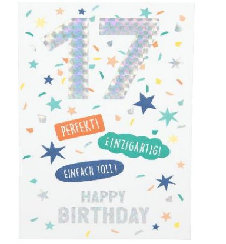 Karte zum 17.Geburtstag