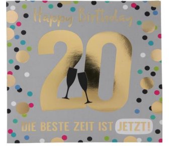 Musikkarte zum 20.Geburtstag