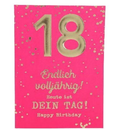 Karte zum 18.Geburtstag