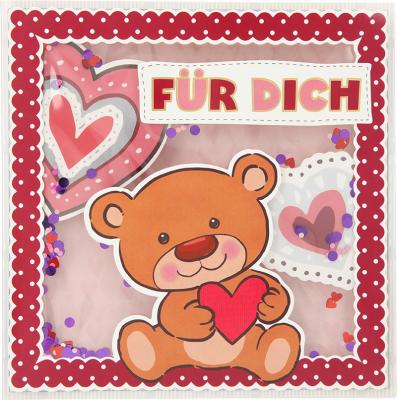 Liebe Fr Dich Karte mit Konfetti