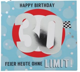 Musikkarte zum 30.Geburtstag