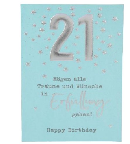 Karte zum 21.Geburtstag