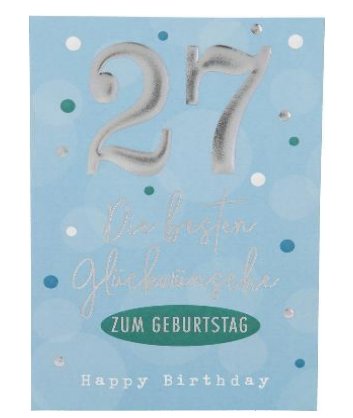Karte zum 27.Geburtstag