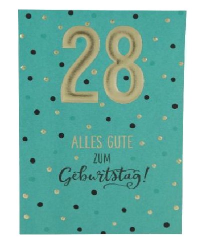 Karte zum 28.Geburtstag
