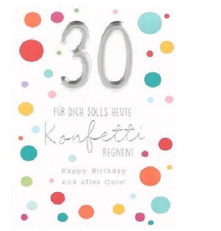 Karte zum 30.Geburtstag
