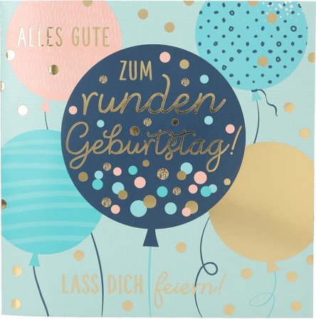 Musikkarte zum runden Geburtstag