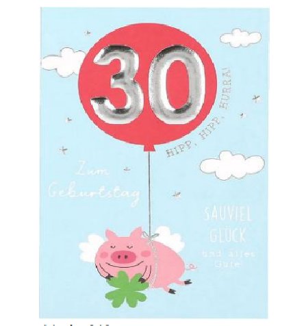 Karte zum 30.Geburtstag