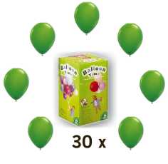 Ballon-Partyset m.Helium u. Ballons, grn