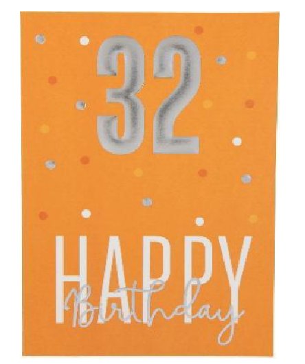 Karte zum 32.Geburtstag