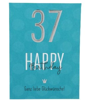 Karte zum 37.Geburtstag