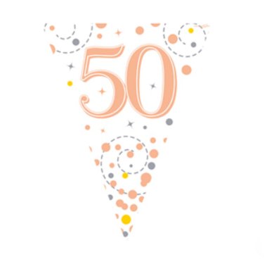 	Wimpelkette 50 Sparkling rosegold