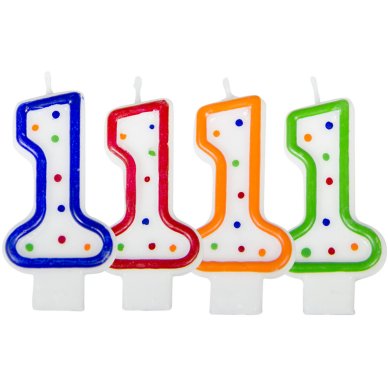 Geburtstagskerze Zahl 1