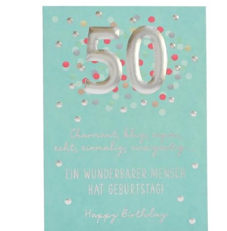 Karte zum 50.Geburtstag