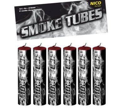 Smoke Tubes, wei, 6 Stck