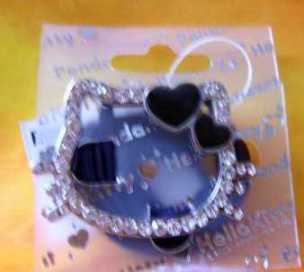 Hello Kitty Hearts Anhnger mit Lederband