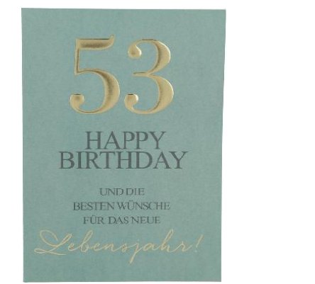 Karte zum 53.Geburtstag