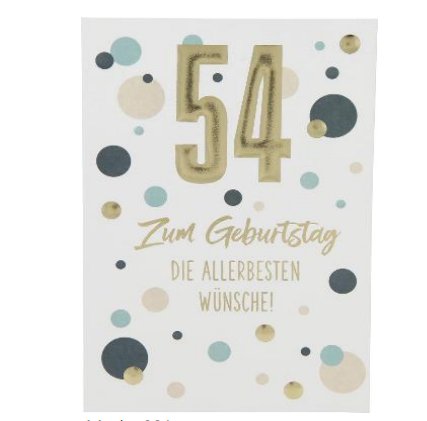 Karte zum 54.Geburtstag
