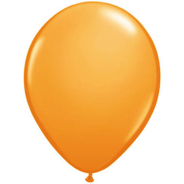 Orangefarbener Ballon Metallic 30 cm - 10 Stck