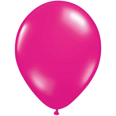 Magentafarbener Ballon Metallic 30 cm - 10 Stck