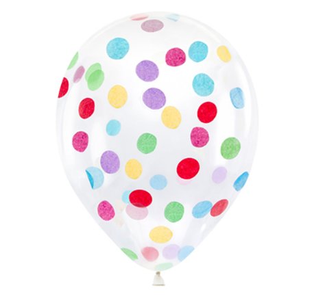 Ballons mit buntem Papier Konfetti, 4 Stck