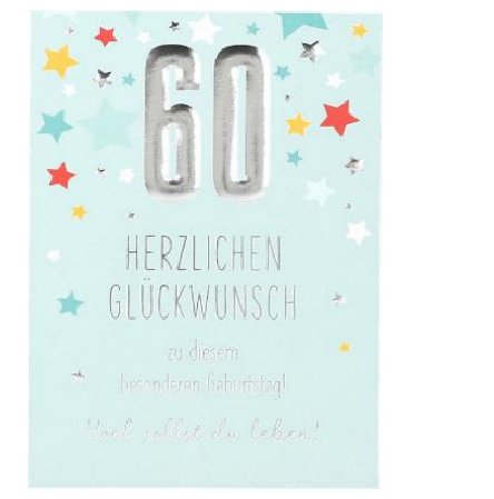 Karte zum 60.Geburtstag