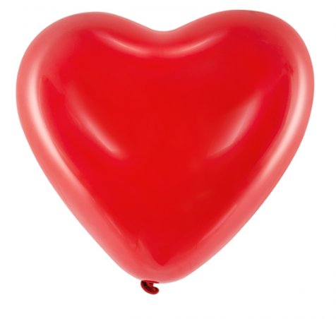 Herzballons, rot - 40 cm, 6 Stck
