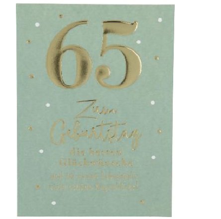 Karte zum 65.Geburtstag