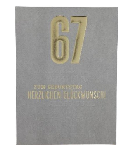 Karte zum 67.Geburtstag