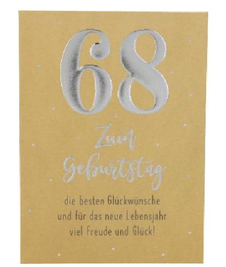 Karte zum 68.Geburtstag