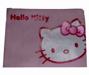 Hello Kitty - Leinentasche flach hellrosa