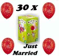 Hochzeit - 30 Just Married + Helium