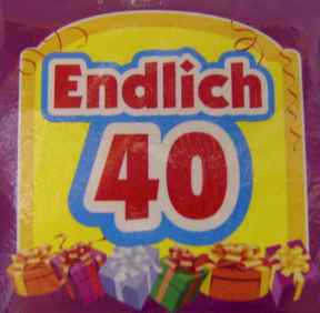 Geburtstag -  Aufkleber Endlich 40