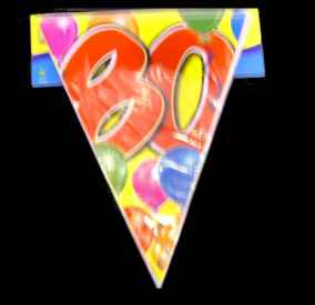 PVC Wimpelkette mit Zahl 80