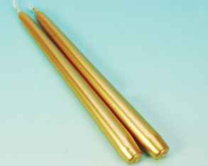 Kegelkerze Spitzkerzen 10 Stck, gold