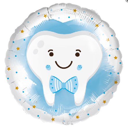 Folienballon Zahn fr Jungen