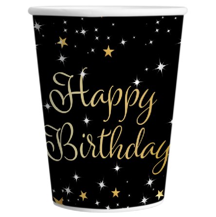 Geburtstag Trinkbecher Starlight, gold