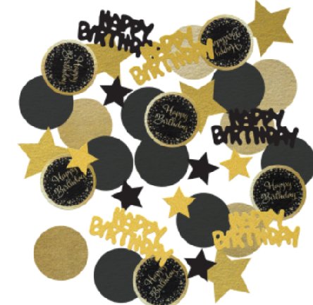 Konfetti Starlight Geburtstag,gold, 34g