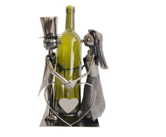 Flaschenhalter, Hochzeitspaar kssend