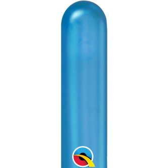 Modellierballons Chrome Blau, 100 Stck