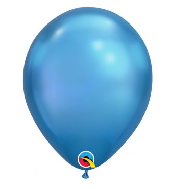 Glanz Ballons mit Chrome Design, blau