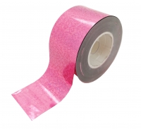 Folien-Rolle 100m x 4cm, Holografie rose